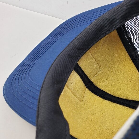 CAT Vintage Trucker Hat Snapback USA Blue Mesh Foam Caterpillar Tonkin NWOT - Picture 10 of 13